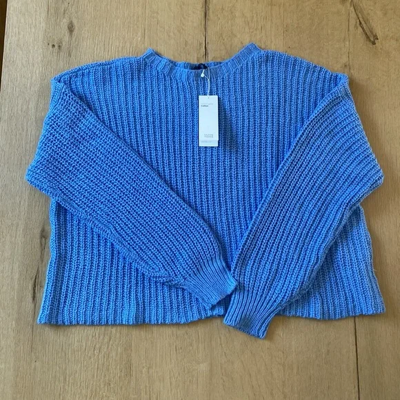 Eileen Fisher Organic Textured Cotton Sweater Bright Blue size XL NWT - Picture 5 of 10